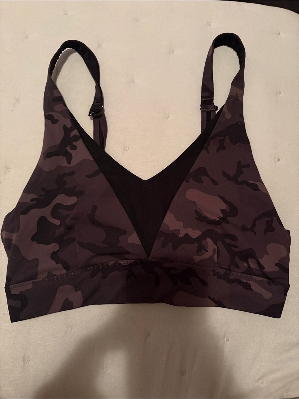 Zyia Active Camouflage Sports Bra with Mesh Detail Women’s Size L
